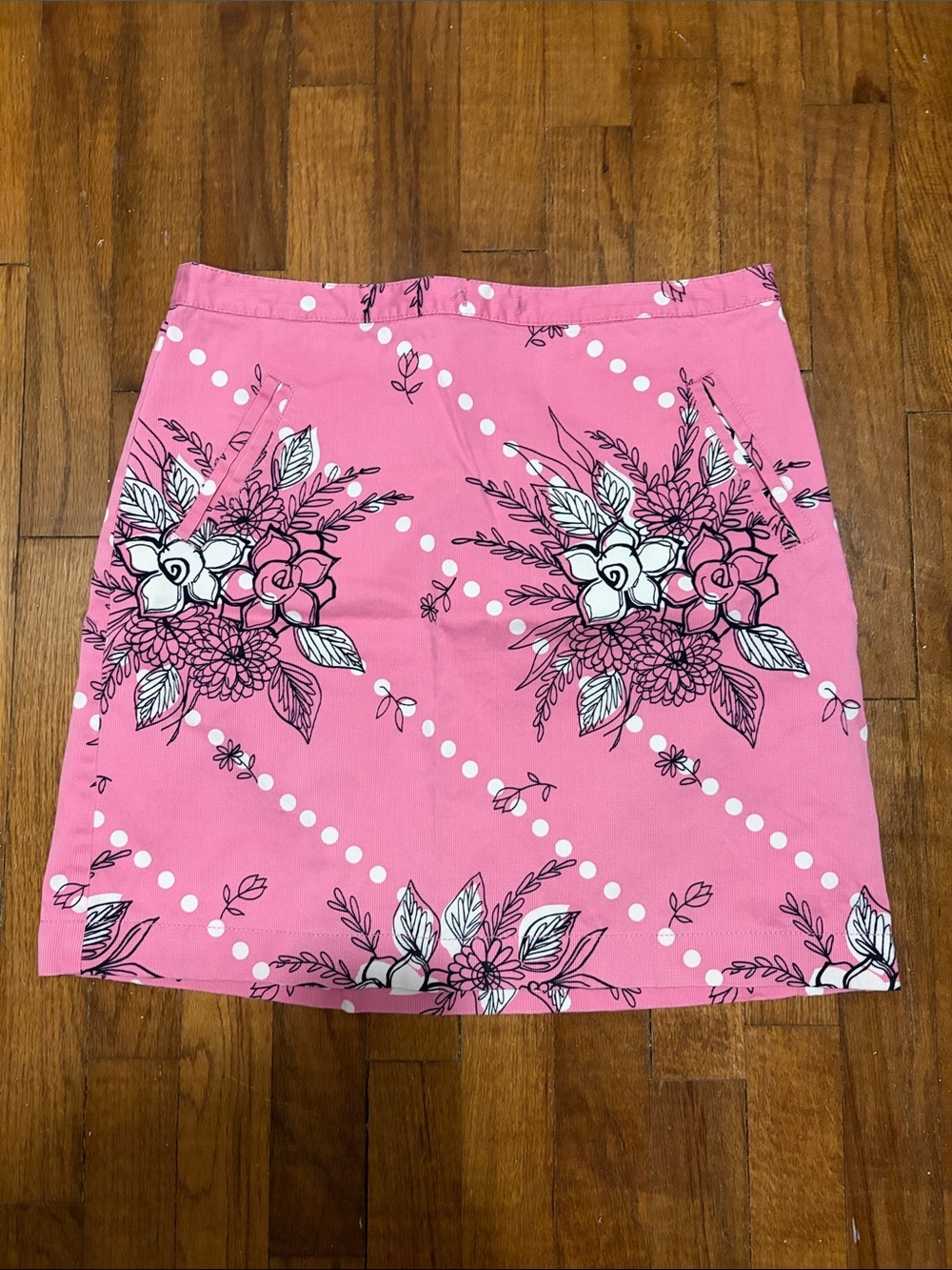 LOFT Pink Floral Mini Skirt 8